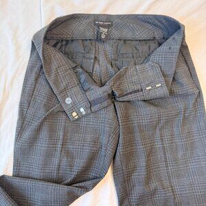 NY&Co Stretch Dress Pants – Petite 6 – Dark Gray Plaid